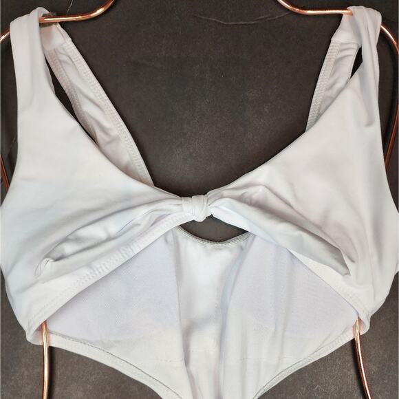 Sexy White Monokini One Piece Swimsuit Bikini Cutout Womens Size S - Picture 5 of 7